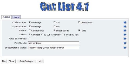 CutList 4.1 for sketchup
