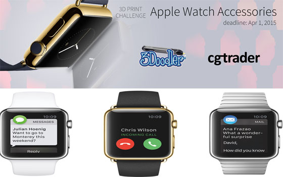 CGTrader is organizing a 3d printing challenge on the designing of Apple Watch Accessories
