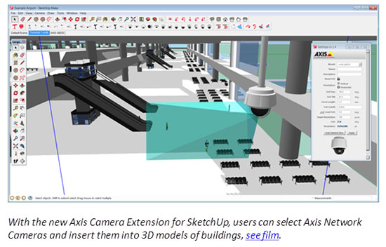 Axis introduces interactive camera visualization tool for sketchup 3D CAD software