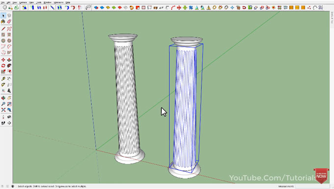 Tips to create column in sketchup quickly