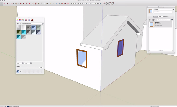 Sketchup tutorial on how to optimize the process for developing the window component