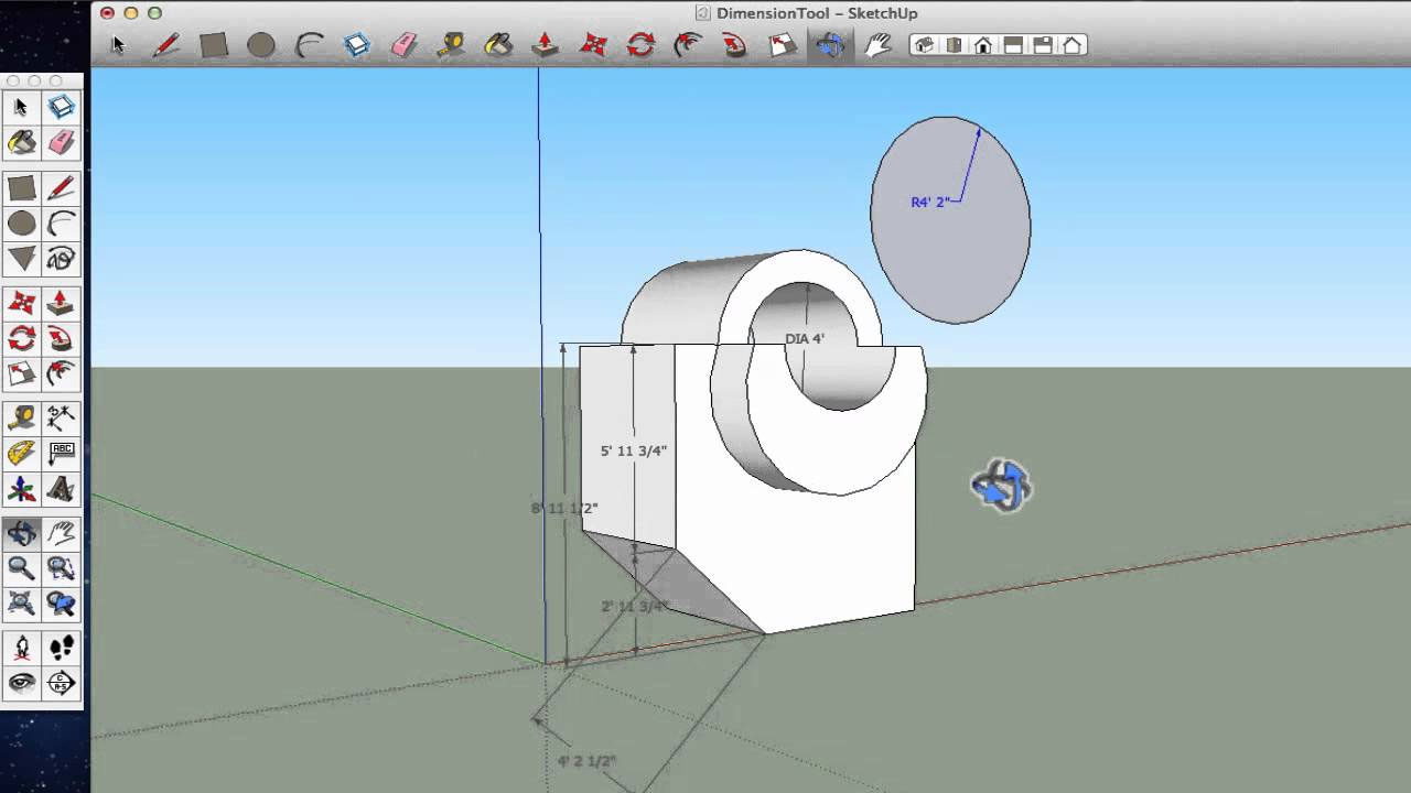 How to change a dimension string in sketchup
