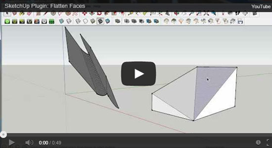 Flatten Faces Plugin for Sketchup