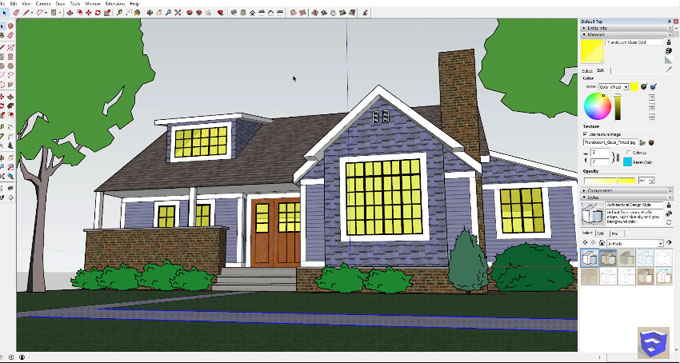 How to use sketchup for making speed modeling of a traditional house