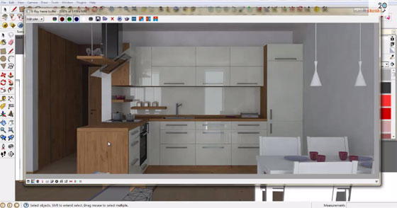 How to apply sketchup for kitchen texturing & generating materials