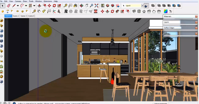 How to design a realistic kitchen with vray sketchup
