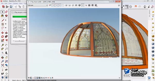 How to develop a painted panel dome structure with Sketchup Pro 2016