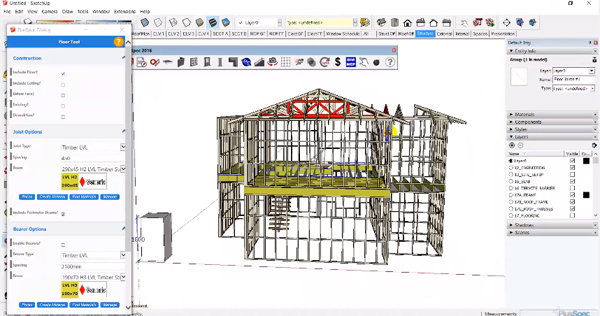 How to develop structures in 3D Modeling with PlusSpec For Sketchup