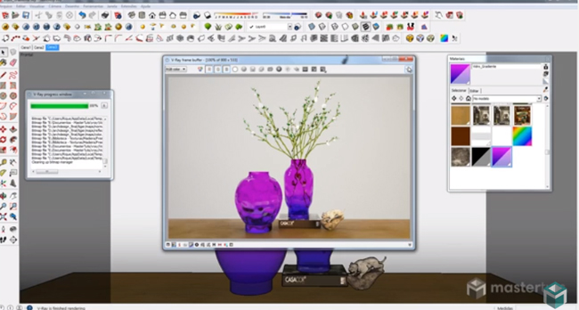 How to generate colorful glass with refraction layer in vray sketchup