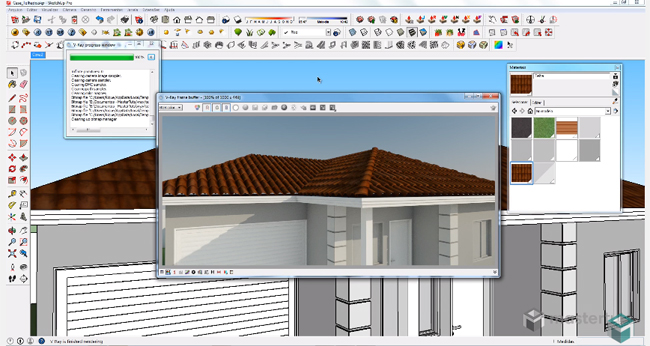 How to make a Roof with Displacement Mapping in V Ray for SketchUp