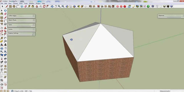 How to make a simple roof with Sketchup