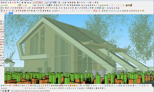 How to use skatter for sketchup to develop boxwood and hedge instantly
