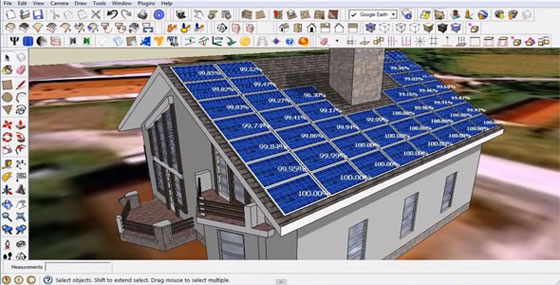 Watch the following live demonstration of skelion solar plugin for sketchup.