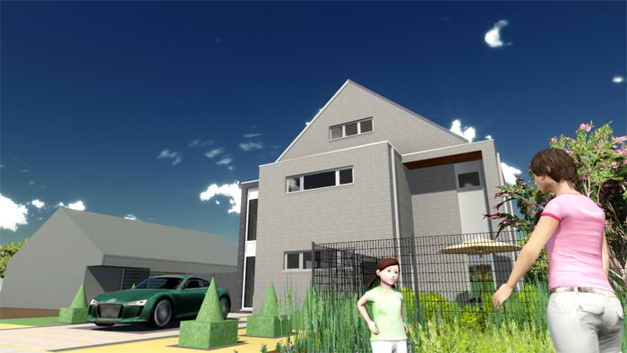 SketchUp 3D House Animation in Widescreen