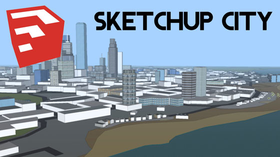 sketchup tools for creating the drawings of a city