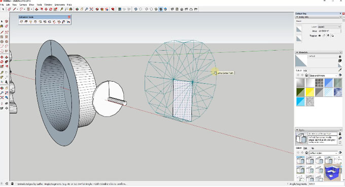 Demonstration of extrusion tools sketchup plugin