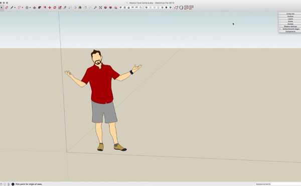 Effectiveness of Always Face Camera in Sketchup