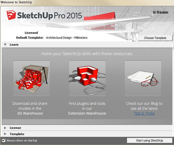 How to set up Sketchup Pro 2015