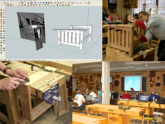 Bob Lang is conducting a useful sketchup class for amateur and professional furniture makers