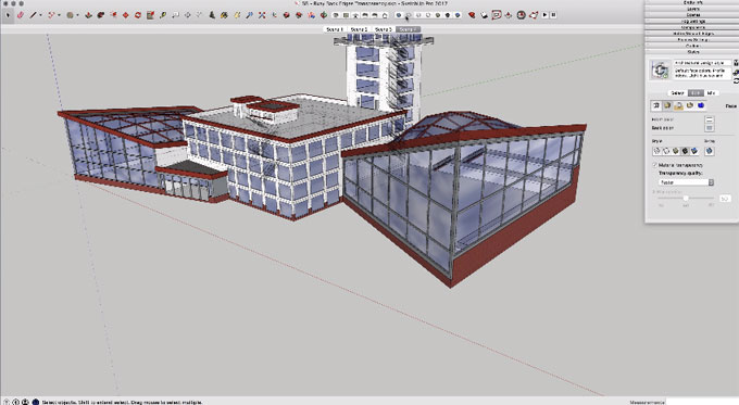 How to apply x-ray, back edge, transparency feature in sketchup to see through any model