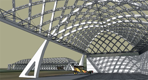 How to design space truss with sketchup