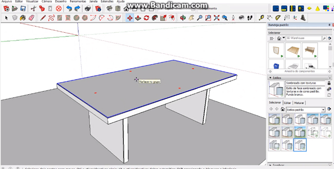 drawing a table with sketchup | sketchup tutorials
