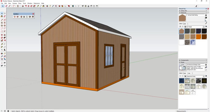 How to apply position texture tool inside sketchup to generate custom textures