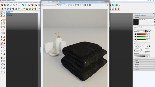 How to Form Towel with Displacement in V Ray for SketchUp
