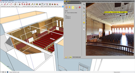 Trimble’s sketchup scan offers an useful scanning method to make as-built SketchUp models of rooms