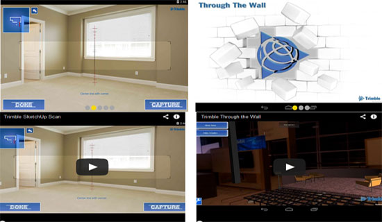 Trimble launched two New Concept Applications alias Sketchup Scan and Trimble Through The Wall for Google's Project Tango Program