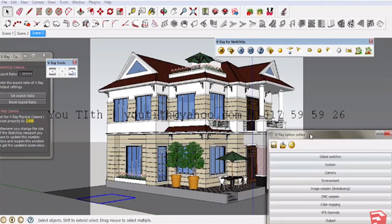 Sketchup Tips to set up HDRI and Light in Exterior with V-ray For Sketchup 2016