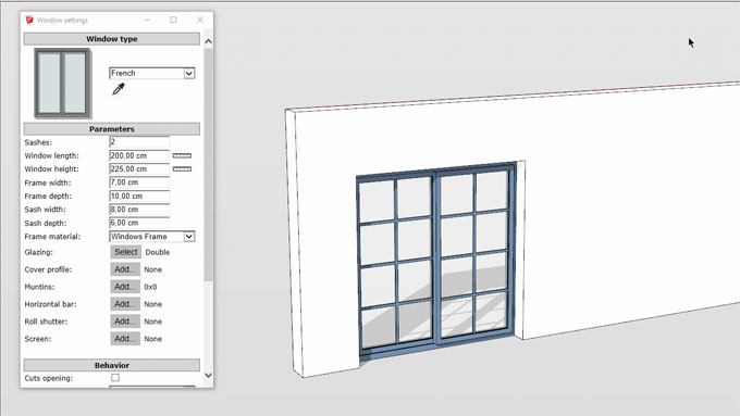 Demonstration of Windows Builder Sketchup Plugin
