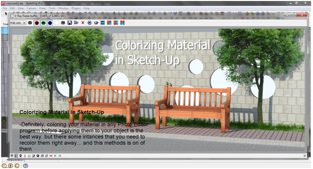 How colourize materials in Sketchup