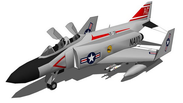 Sketchup model - McDonnell Douglas F-4J Phantom