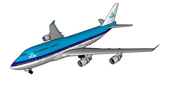 Sketchup model - KLM Royal Dutch Airlines Boeing