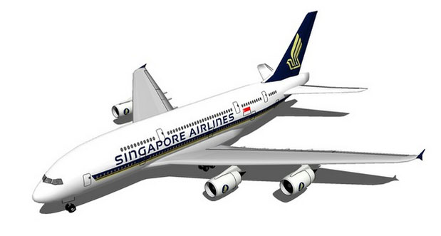 Sketchup model - Airbus A380-800 Singapore Airlines