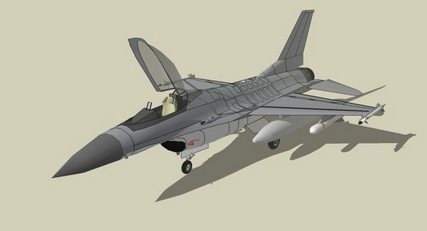 Sketchup model - General Dynamic F-16