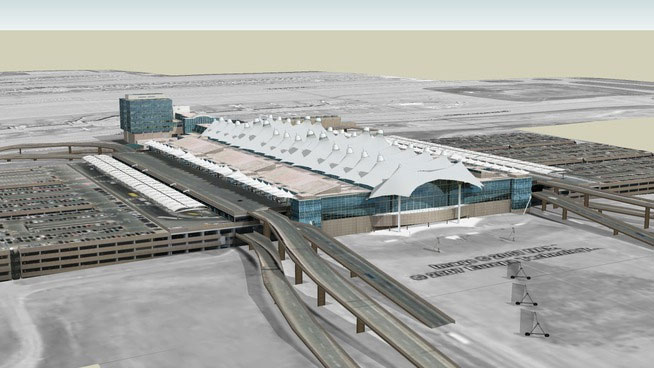 Sketchup model - Denver International Airport