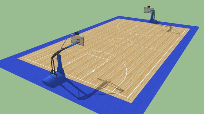 Sketchup model - Basketball court GFP1