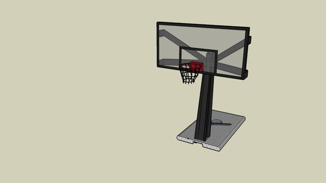 Sketchup model - Spalding basketball hoop