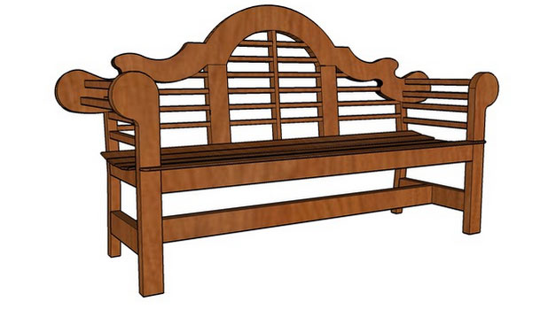 Sketchup model - Garden Bench