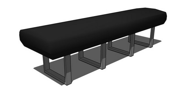 Sketchup model - Modern Bench