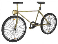 Basic Bicycle in Sketchup