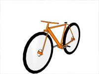 Extramely Bicycle in Sketchup