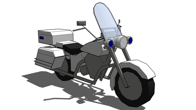 Sketchup model - Police motorcycle