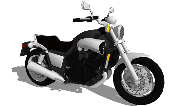 Sketchup model - Yamaha Vmax Bike