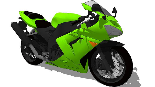 Sketchup model - Bikes Kawasaki Ninja