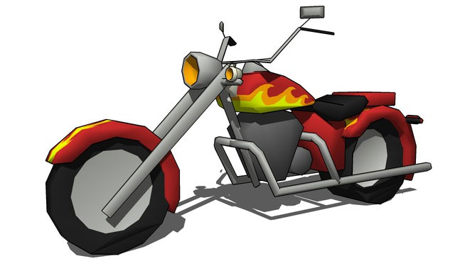 Sketchup model - Customized motorcycle
