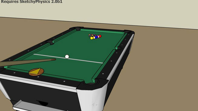 Sketchup model - Sketchyphysics playable pool