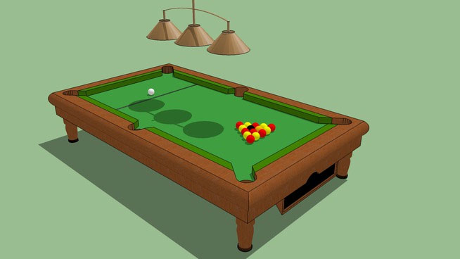 Sketchup model - English Pool Table